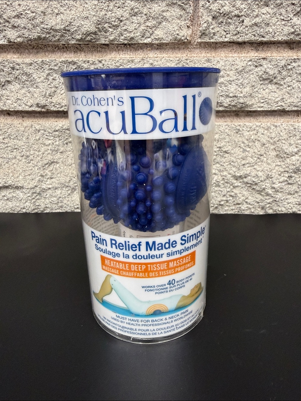 Dr. Cohens acuBall Heatable Deep Tissue Massage Ball - Blue